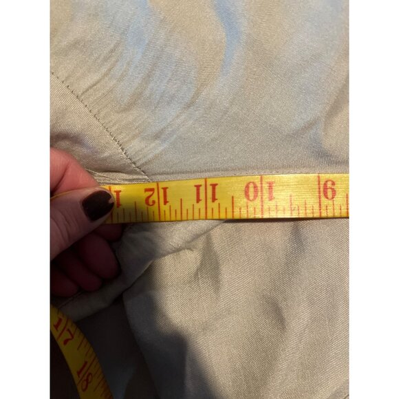 Sandro Crop Linen-Blend Pants With Rope Waist Beige Womens Size 14 - Picture 4 of 6